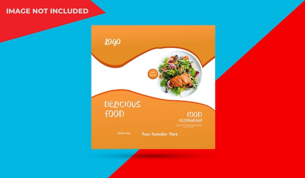 Lekker heerlijk eten menu social media post design