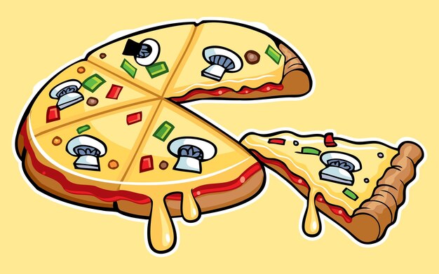 Lekkere pizza slice vector pro