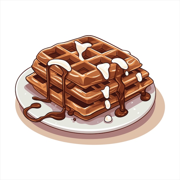 Vector lekkere waffels illustratie