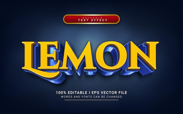 Lemon 3d style text effect