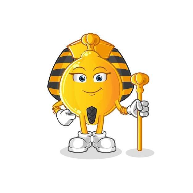 Lemon ancient egypt cartoon. cartoon mascot vector