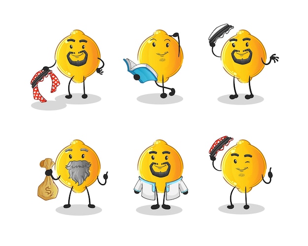 Lemon arab character cartoon mascot vector