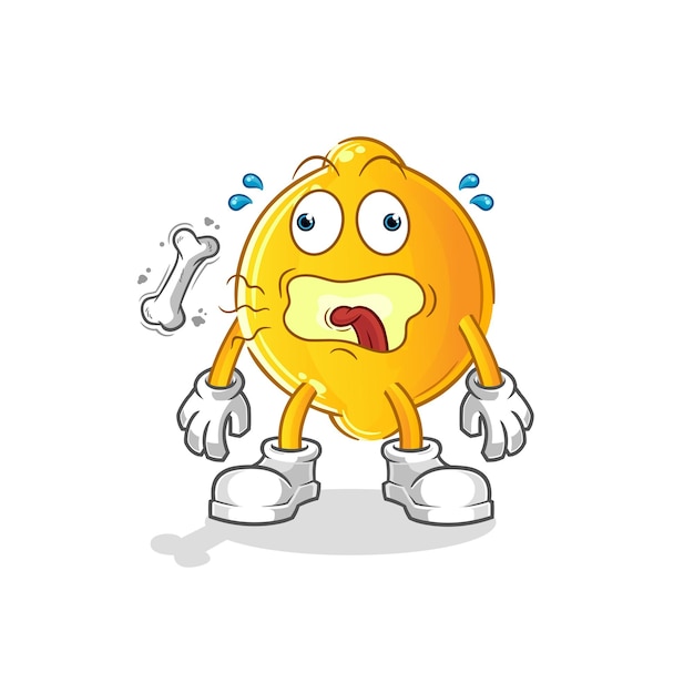 Lemon burp mascot. cartoon vector