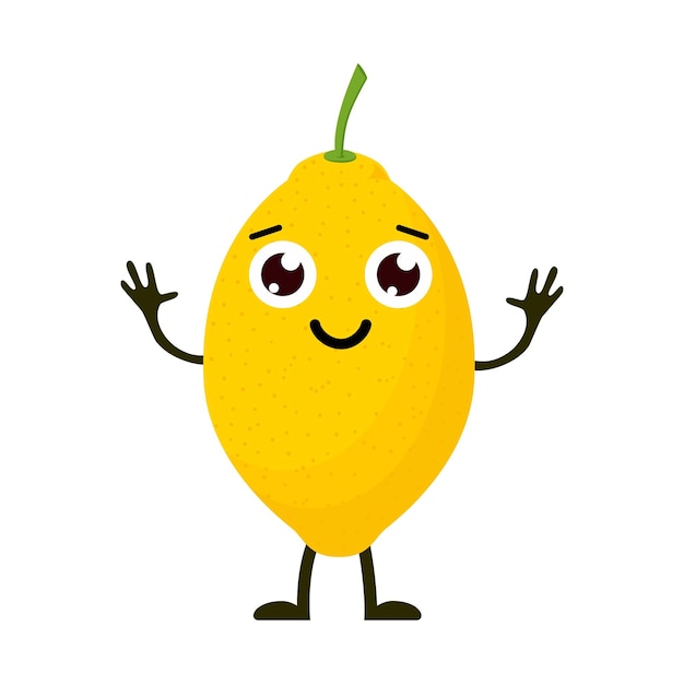 Vettore personaggio di limone carino