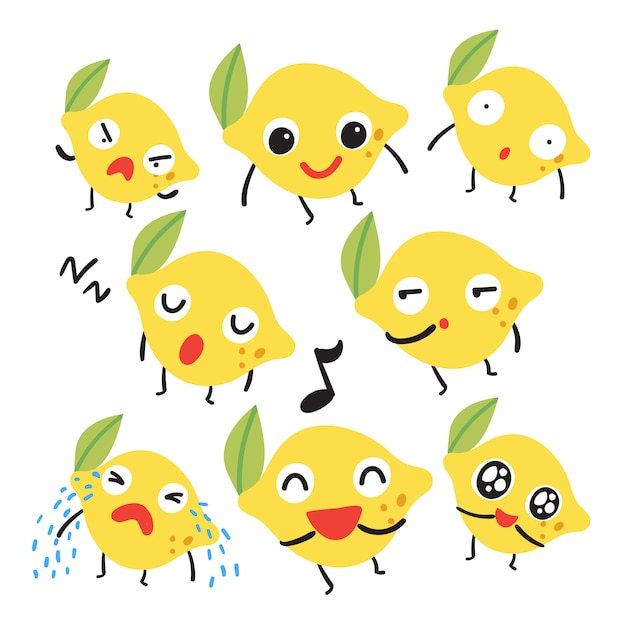 Vector lemon character design