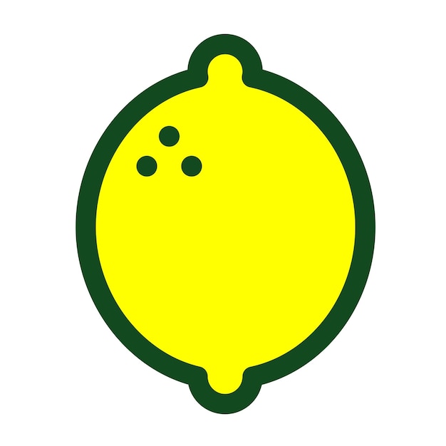 Lemon colorful icon hand drawn