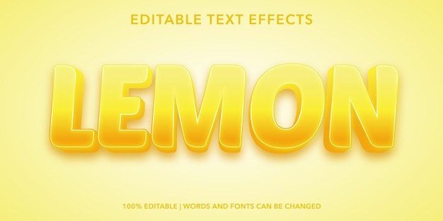 Lemon editable text effect