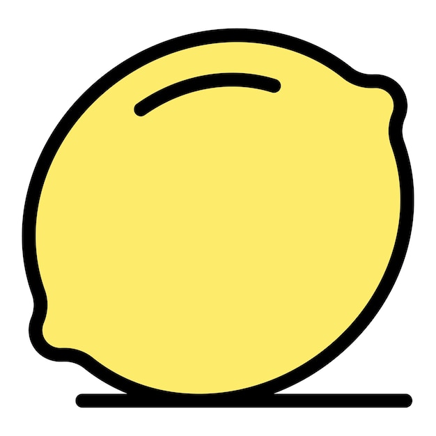 Vector lemon essential oil icon outline lemon essential oil vector icon color flat isolated