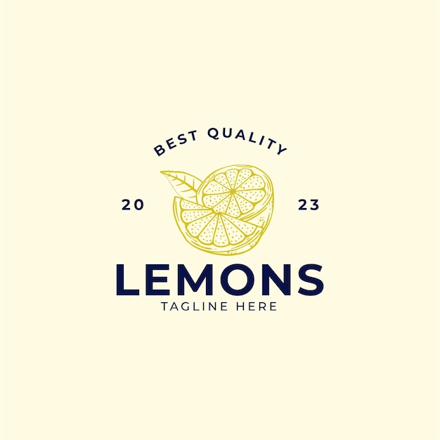Vector lemon farm logo design vector template