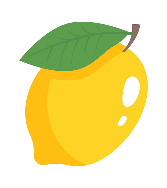 Lemon fruit icon Vector illustration