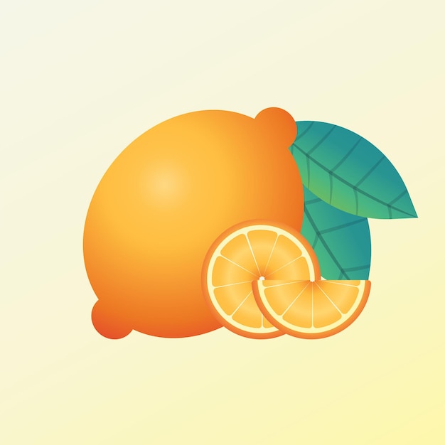 lemon fruit object illustration