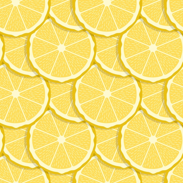 Lemon fruits seamless pattern.