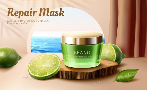 Lemon gel mask ad