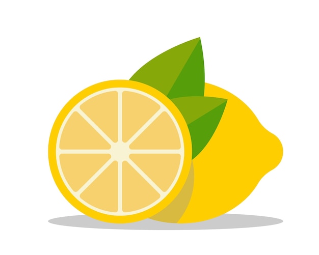 Lemon icon in flat simple style Vector illustration