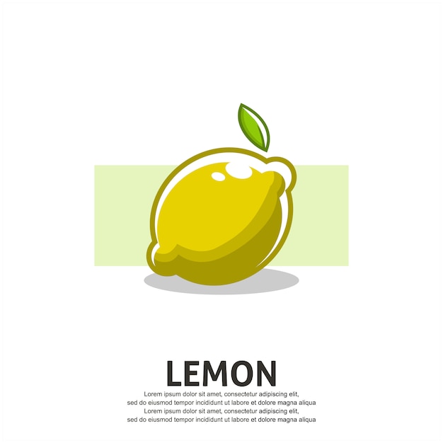 Lemon illustration in flat design