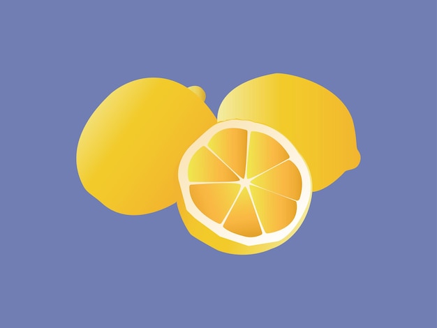 lemon illustration gradient style