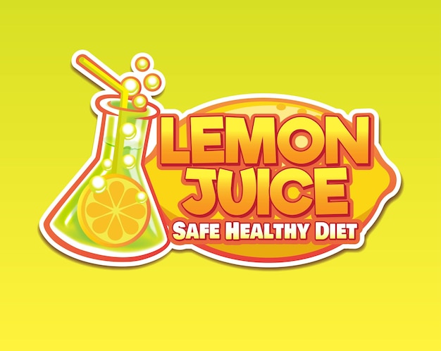 Lemon juice logo vector design