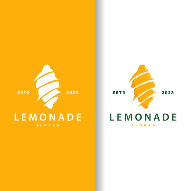 Логотип лимона Свежий лимонный сок Иллюстрационный дизайн для минималистичной элегантной роскошной плантации