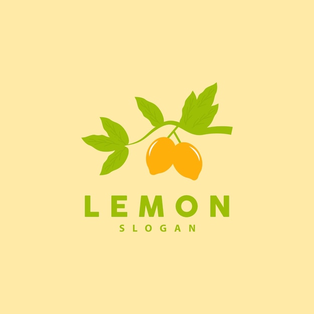 Lemon Logo Luxurious Elegant Minimalist Design Lemon Fresh Fruit Vector For Juice Illustration Template Icon