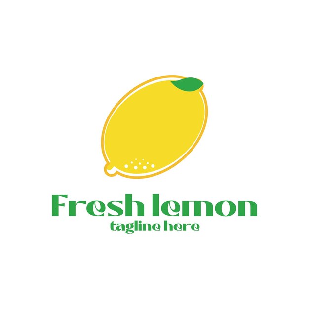 Vettore modello di illustrazione vettoriale dell'icona del logo del limone