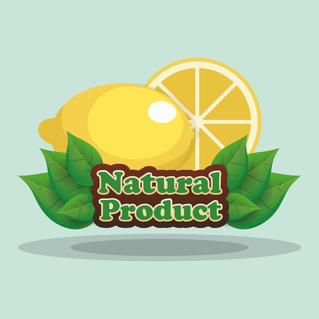 Лимонная этикетка натурального продукта