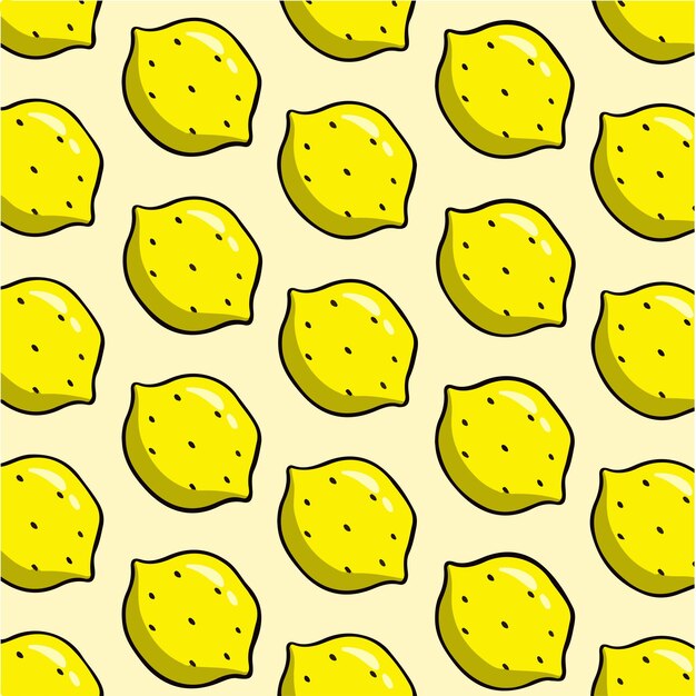 Lemon pattern background social media post fruit vector illustration