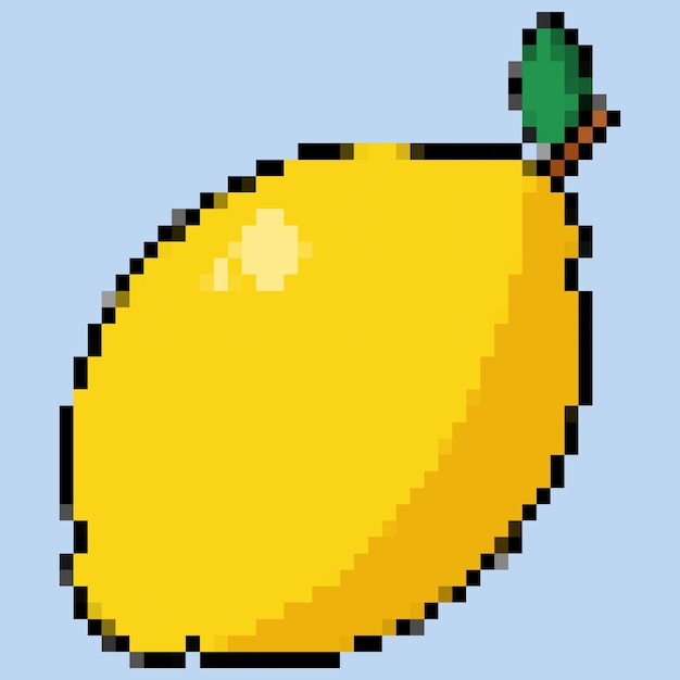 Vector lemon pixel