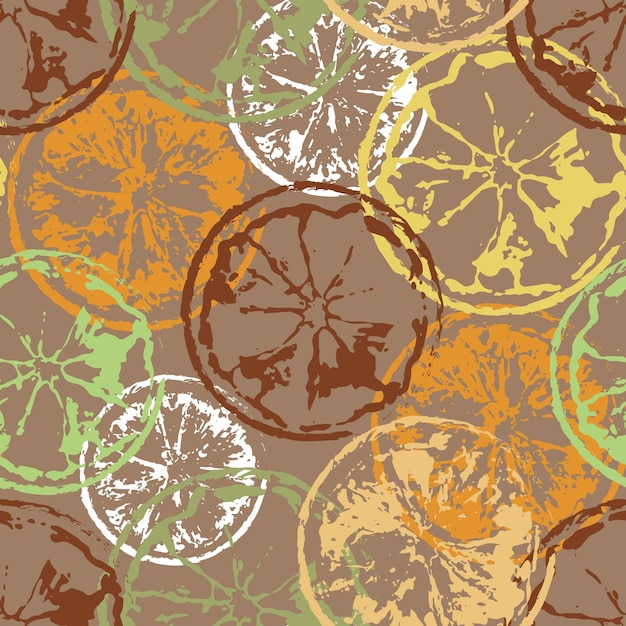 레몬 프린트는 갈색과 베이지색의 매끄러운 패턴입니다.