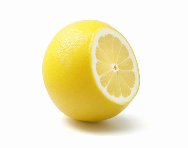 Vector lemon realistic vector drawing