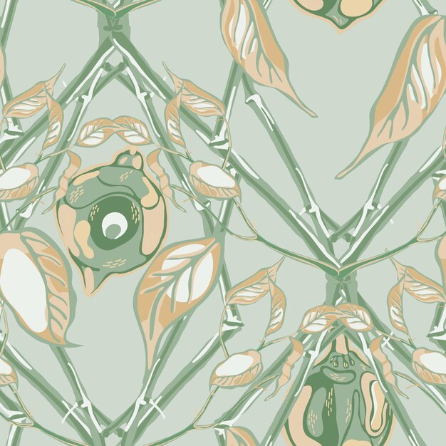 Vettore lemon seamless pattern. simple marker lime. illustrazione botanica. motivo citronico psichedelico. sfondio moderno disegnato a mano verde e grigio. vector summer citrus print.