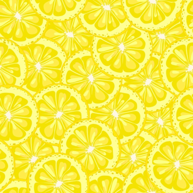 Vector lemon seamless pattern