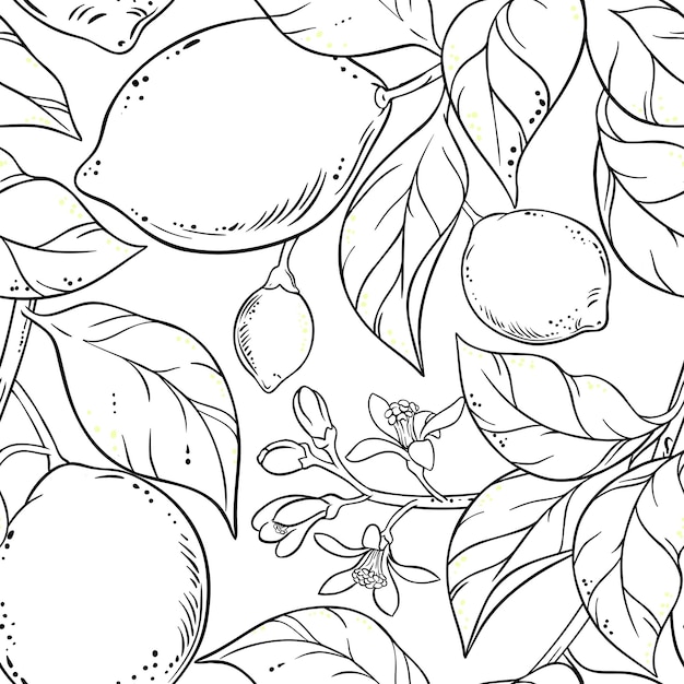 Lemon seamless pattern