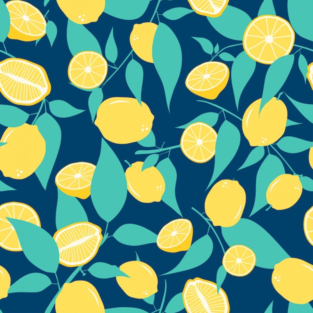 Lemon seamless pattern