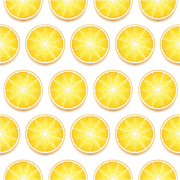 Vector lemon slices seamless