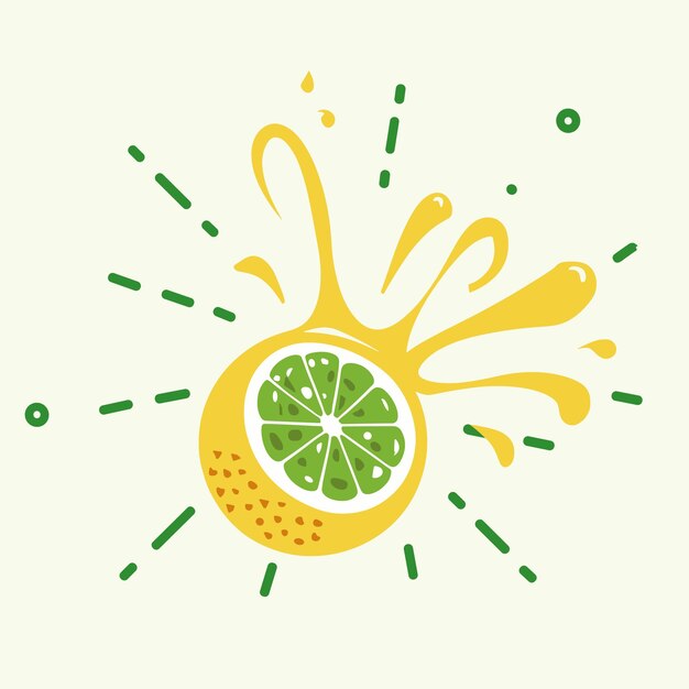 Vector lemon splashes ontwerpvector