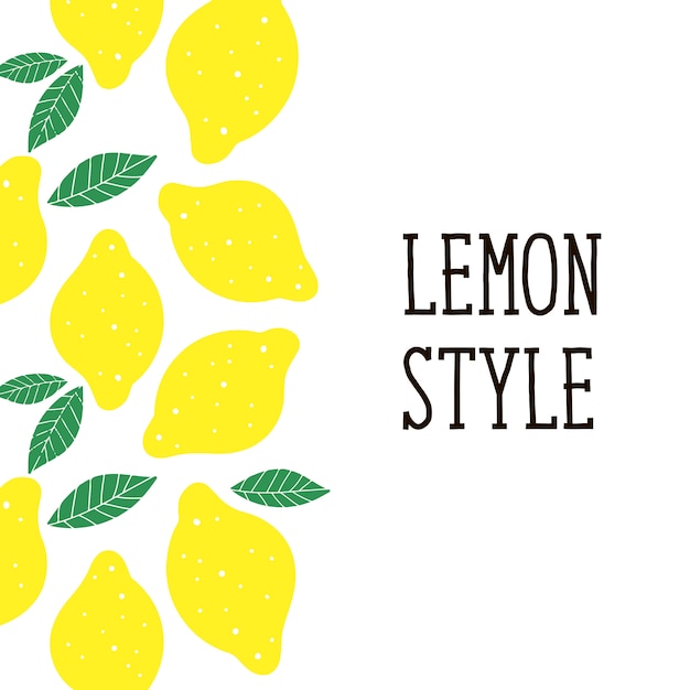 Lemon style illustration minimalism yellow kitchen