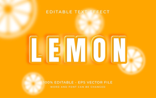 Lemon text effect style editable font text effect