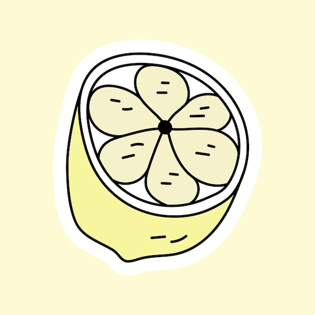 Иллюстрация Lemon Vector в стиле doodle