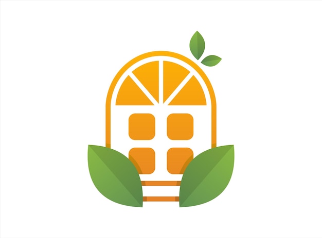 Концепция дизайна логотипа лимона и Windows