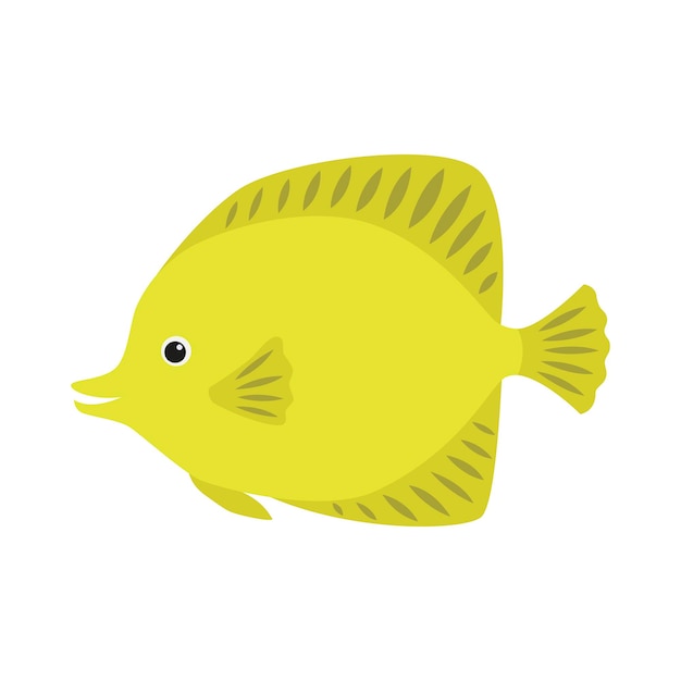 Lemon yellow fish, bright ocean fish.