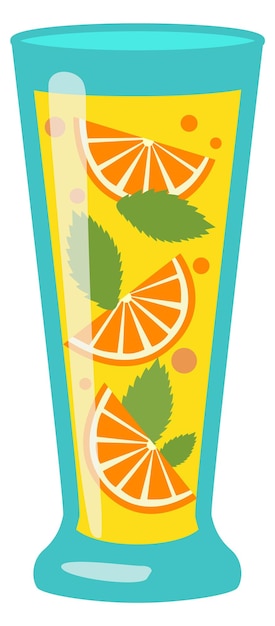 Lemonade glass Cartoon summer fresh citrus fruit drink