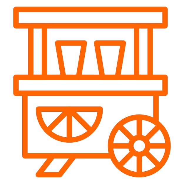 Vector lemonade stall icon style