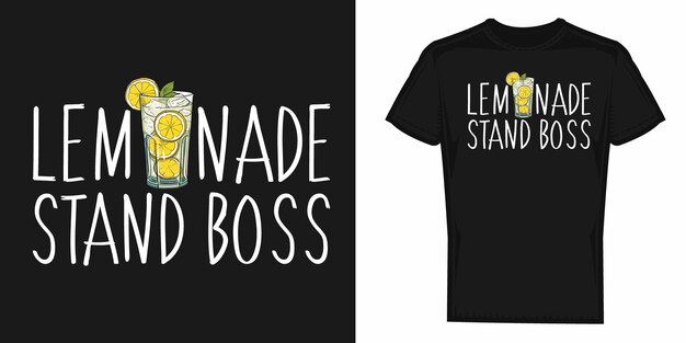 lemonade stand boss lemon juice vector design graphics for tshirt prints