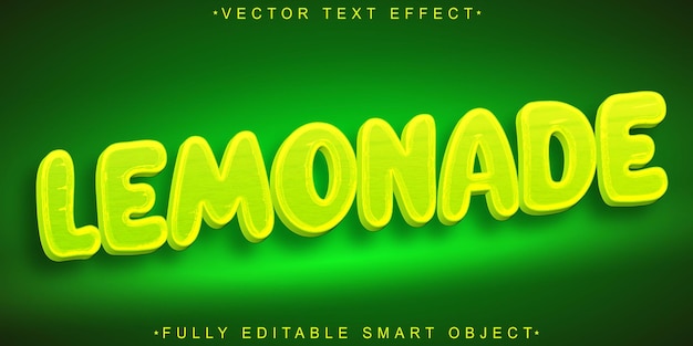 Lemonade Vector Volledig bewerkbaar Smart Object Text Effect