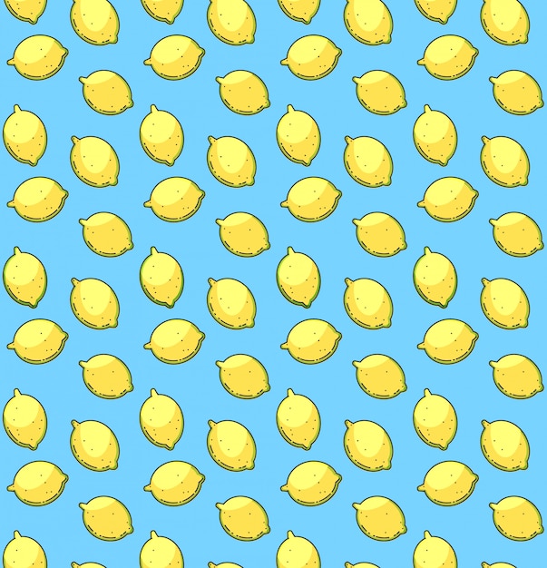 Vettore seamless pattern di limoni