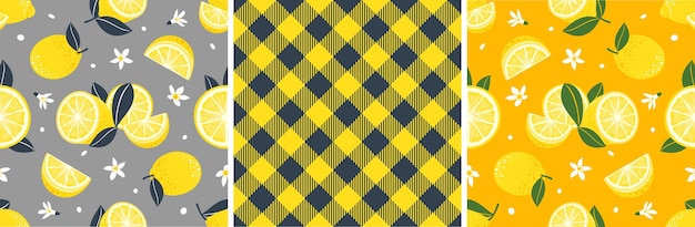 Lemons vichy pattern