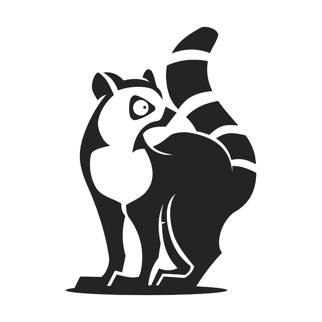 lemur logo sjabloon geïsoleerde merkidentiteit icoon abstract vectorgrafiek