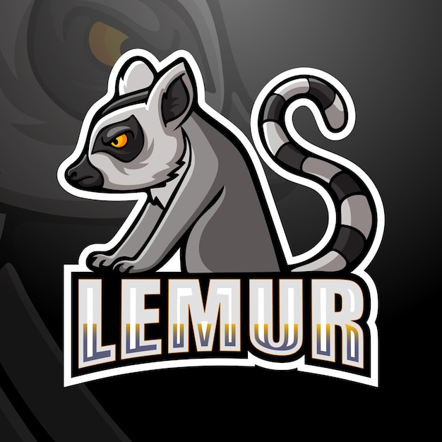 Lemur mascotte esport illustratie