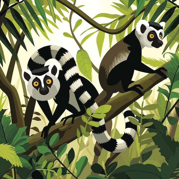 Lemurs in the jungle 4