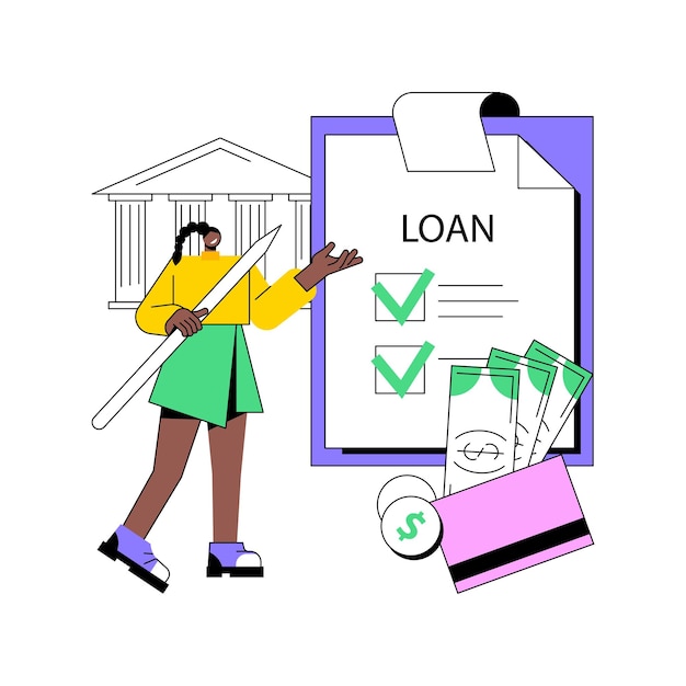 Lening uitbetaling abstract begrip vectorillustratie